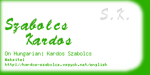 szabolcs kardos business card